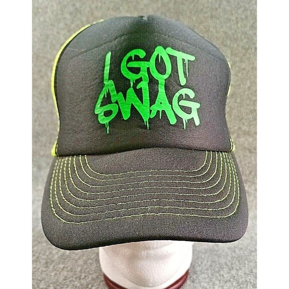 Accessories I Got Swag Green Paint Drip Trucker Hat By Cobra